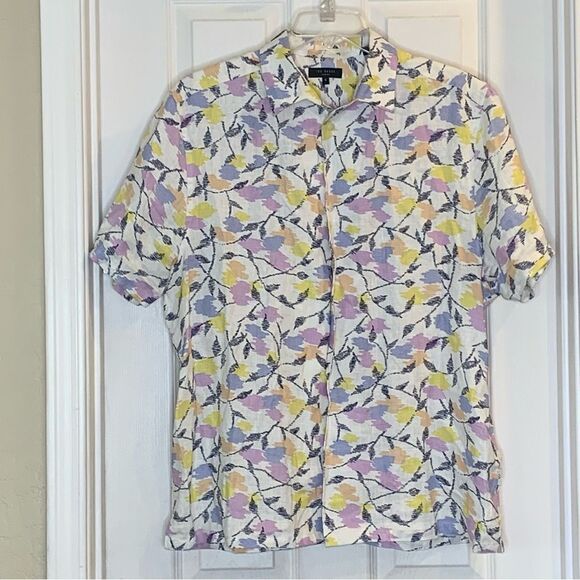 Ted Baker Hadrian Linen Shirt Size Large - Picture 4 of 13